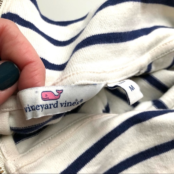 Vineyard Vines Striped Funnelneck Cotton Dress - Picture 9 of 10
